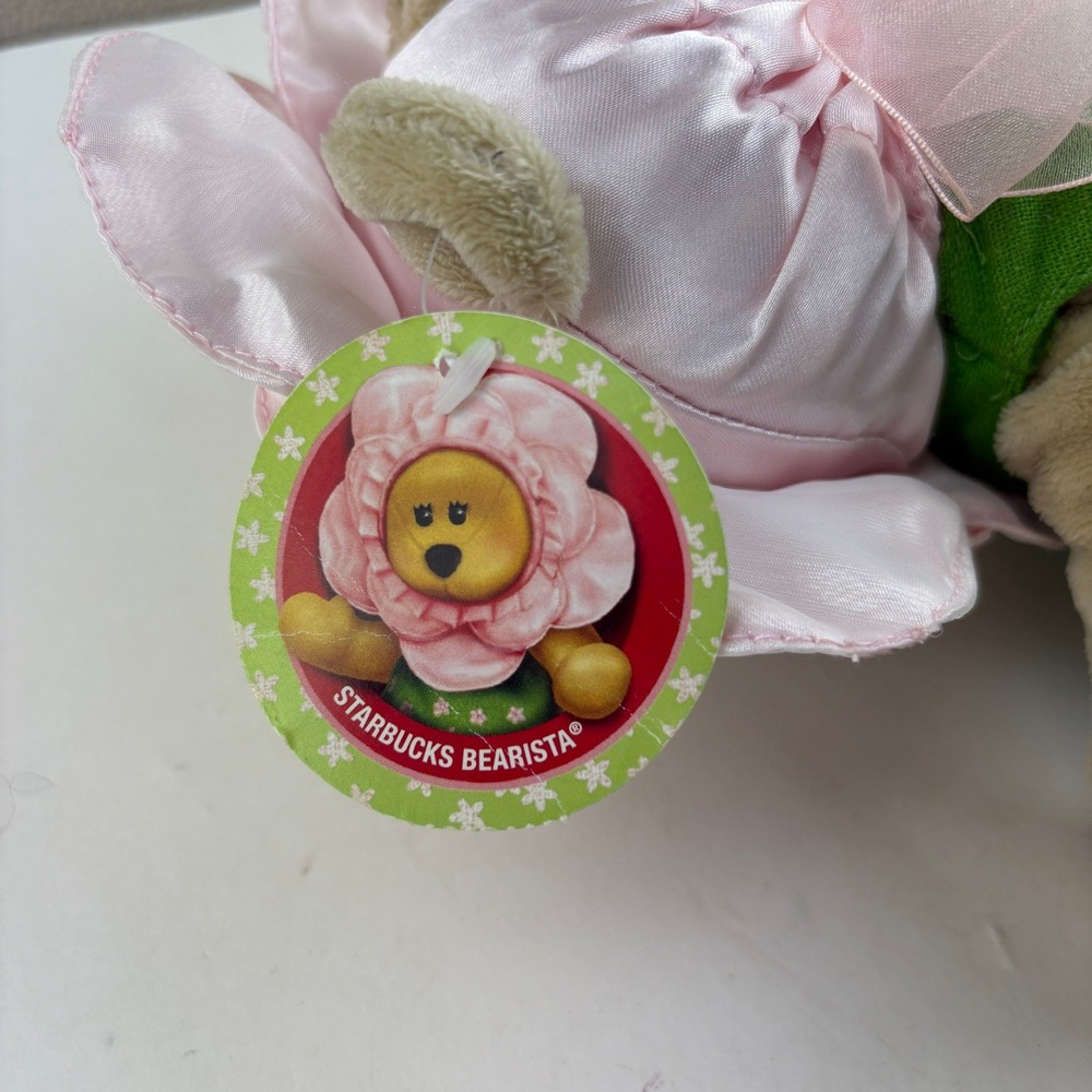 Starbucks Bearista Bear 92nd Edition 2010 Spring Flower Collectible Plush Bear - Picture 4 of 6